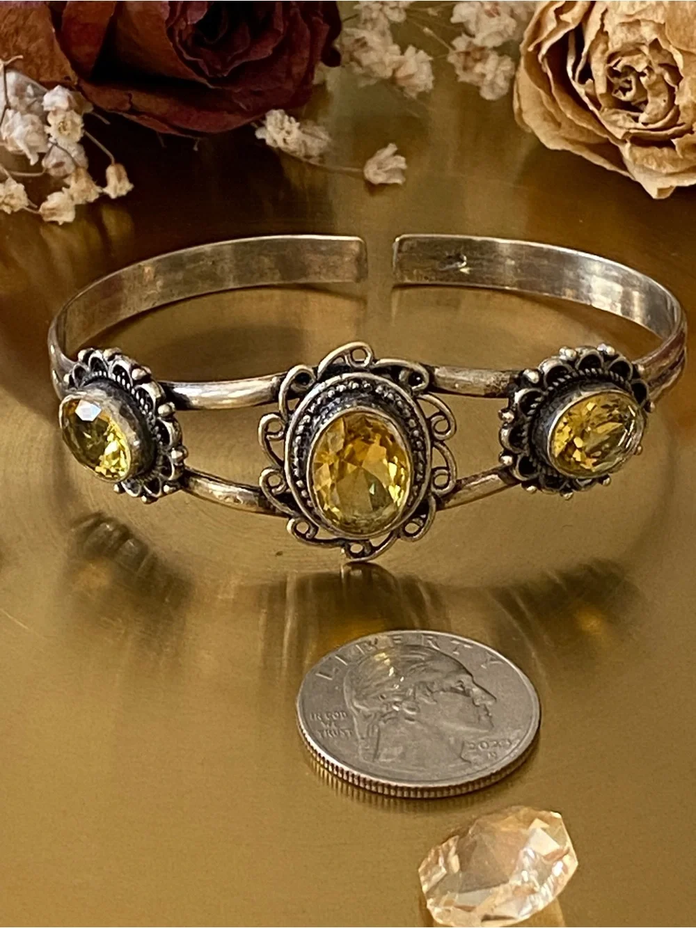 Citrine Hand Crafted Bangle